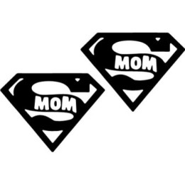 Super Mom Stickers – Mother's Day Superman Decals (2-Pack)