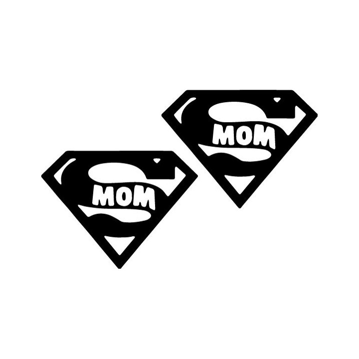 Super Mom Stickers – Mother's Day Superman Decals (2-Pack)