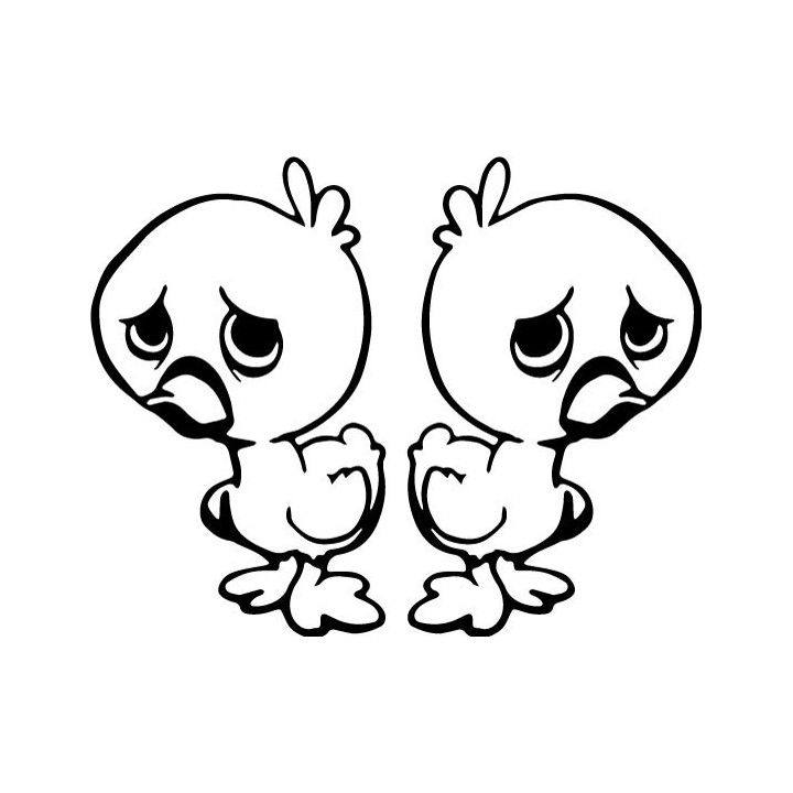 Ugly Duckling Stickers – Baby Duck Decals (2-Pack)