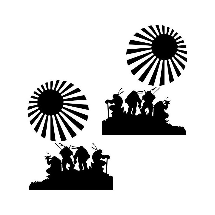 TMNT Ninja Turtles Stickers – Silhouette Decals (2-Pack)
