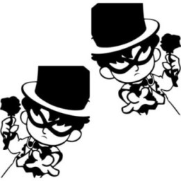 Tuxedo Mask Stickers – Sailor Moon Chibi Decals (2-Pack)