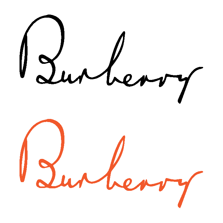 Burberry Script Stickers – Luxury Fashion Decals (2-Pack)