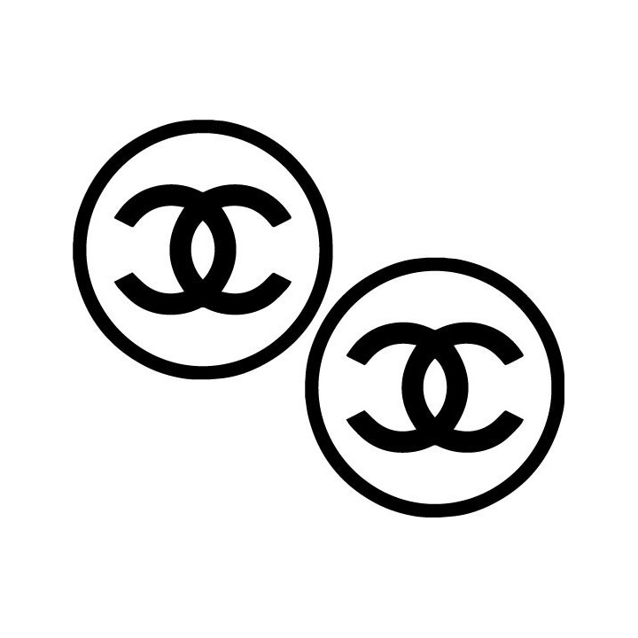 Chanel CC Circle Logo Stickers – Monogram Decals (2-Pack)