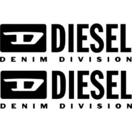 Diesel Denim Division Stickers – Fashion Logo Decals (2-Pack)