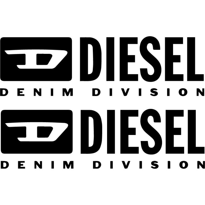 Diesel Denim Division Stickers – Fashion Logo Decals (2-Pack)