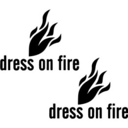 Dress On Fire Stickers – Flame Logo Fashion Decals (2-Pack)