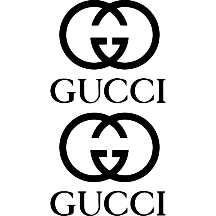 Gucci GG Logo Stickers – Luxury Fashion Decals (2-Pack)
