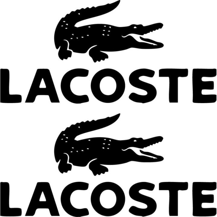 Lacoste Crocodile Stickers – Tennis Fashion Decals (2-Pack)