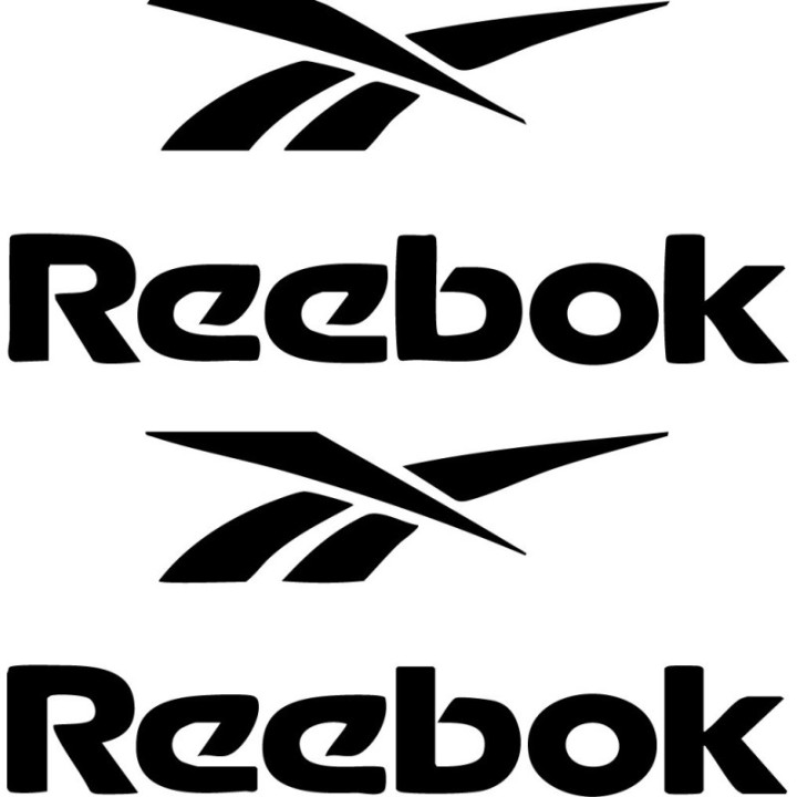 Reebok Stickers – Vector Logo Gym Fitness Decals (2-Pack)