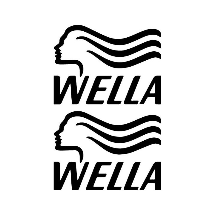 Wella Stickers – Salon Haircare Brand Decals (2-Pack)