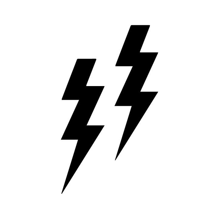 Zoomp Lightning Bolt Stickers – Brazilian Fashion (2-Pack)
