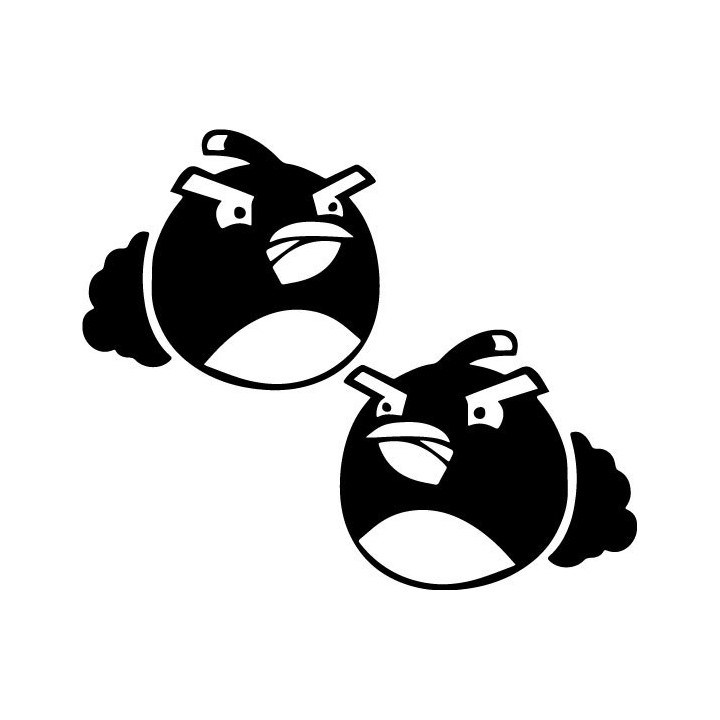 Angry Birds Bomb Black Bird Stickers – Game Decals (2-Pack)