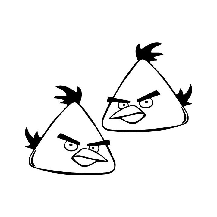 Angry Birds Chuck Stickers – Yellow Bird Decals (2-Pack)