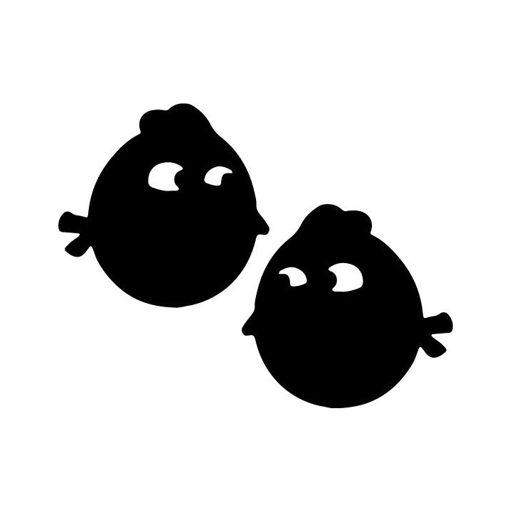 Angry Birds Bomb Stickers – Black Bird Decals (2-Pack)