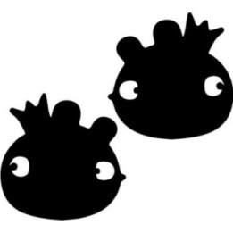 Angry Birds King Pig Stickers – Bad Piggies Decals (2-Pack)