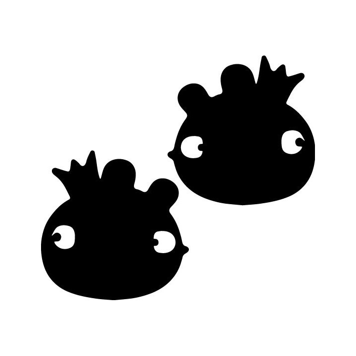 Angry Birds King Pig Stickers – Bad Piggies Decals (2-Pack)