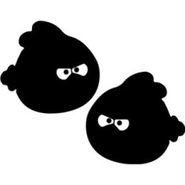 Angry Birds Bubbles Stickers – Orange Bird Decals (2-Pack)