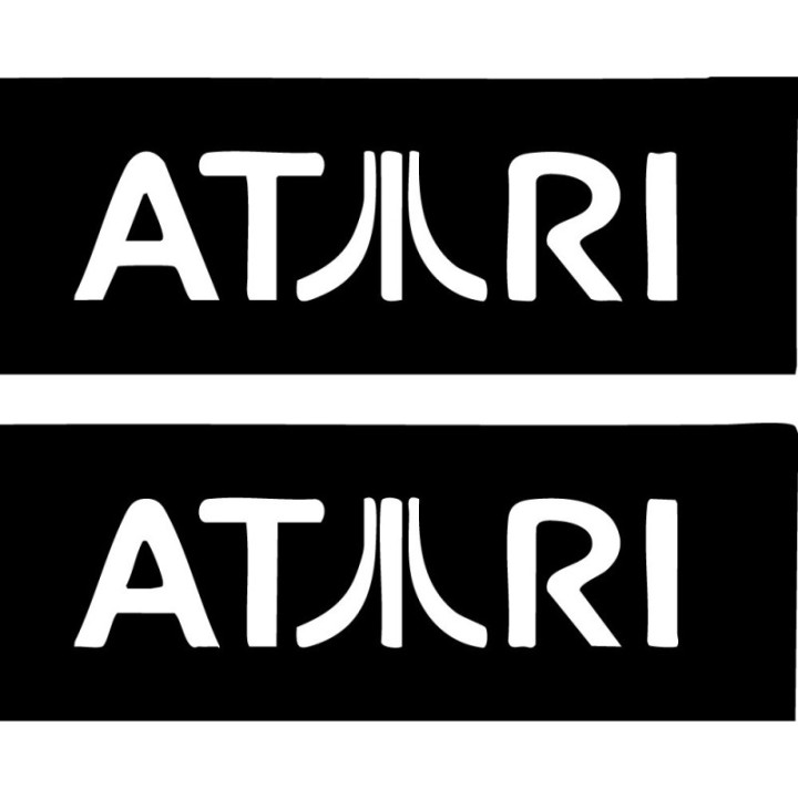 Atari Stickers – 2600 Retro Gaming Fuji Logo Decals (2-Pack)
