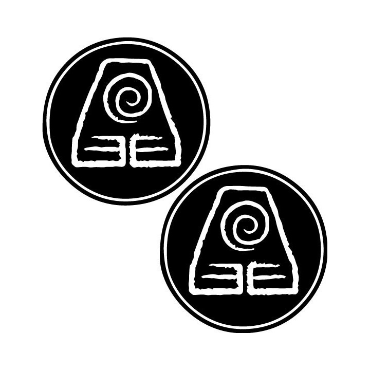 Avatar Earth Kingdom Stickers – ATLA Symbol Decals (2-Pack)