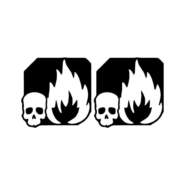 Borderlands Fire Element Stickers – Gaming Decals (2-Pack)