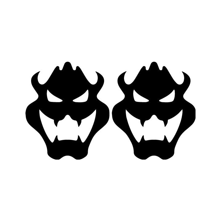 Bowser Stickers – Super Mario Koopa King Decals (2-Pack)