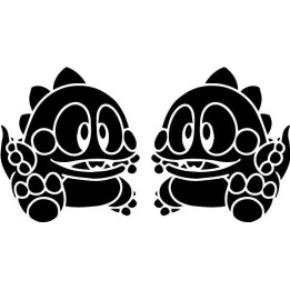 Bubble Bobble Stickers – Bub Bob Arcade Decals (2-Pack)