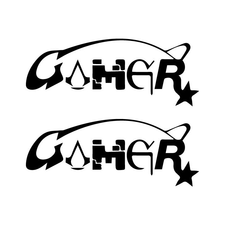 Gamer Stickers – Retro Arcade Gaming Decals (2-Pack)