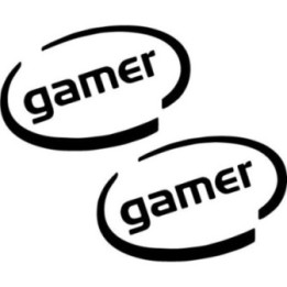 Gamer Intel-Style Oval Stickers – PC Gaming Decals (2-Pack)