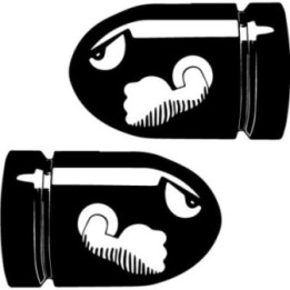 Bullet Bill Stickers – Banzai Bill Mario Decals (2-Pack)