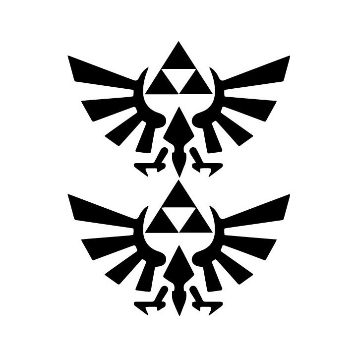 Legend of Zelda Hylian Crest Stickers – Triforce (2-Pack)