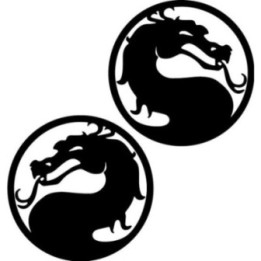 Mortal Kombat Dragon Stickers – MK11 MK1 Decals (2-Pack)