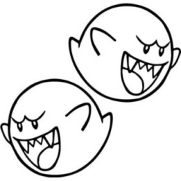 Super Mario Boo Ghost Stickers – Big Boo Decals (2-Pack)