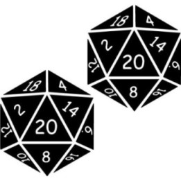 D20 Dice Stickers – RPG DnD Tabletop Decals (2-Pack)