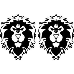 WoW Alliance Stickers – Stormwind Lion Crest Decals (2-Pack)