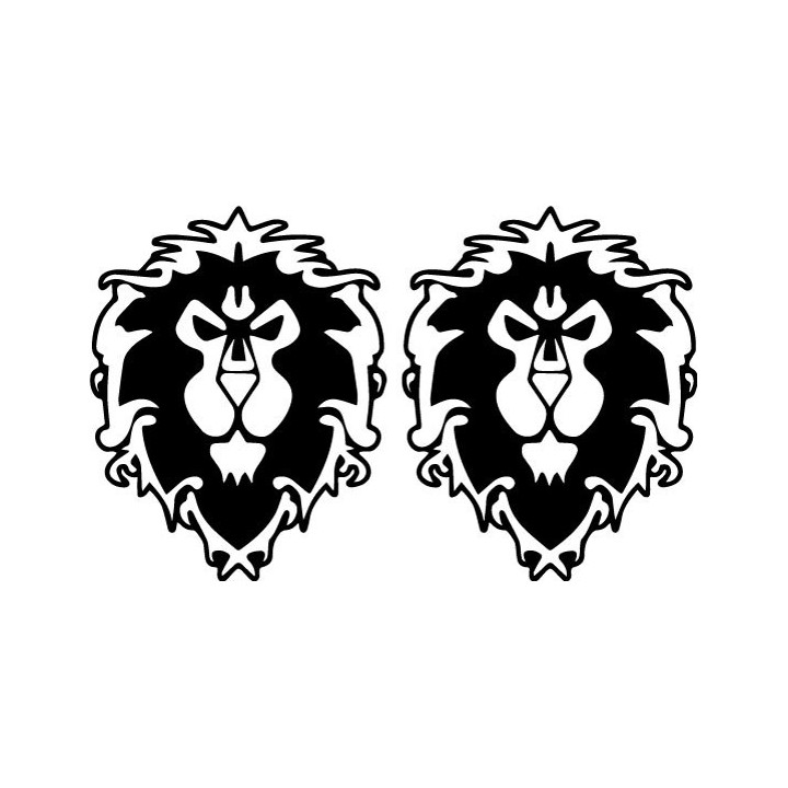 WoW Alliance Stickers – Stormwind Lion Crest Decals (2-Pack)