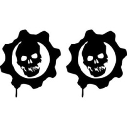 Gears of War Crimson Omen Stickers – COG Skull (2-Pack)
