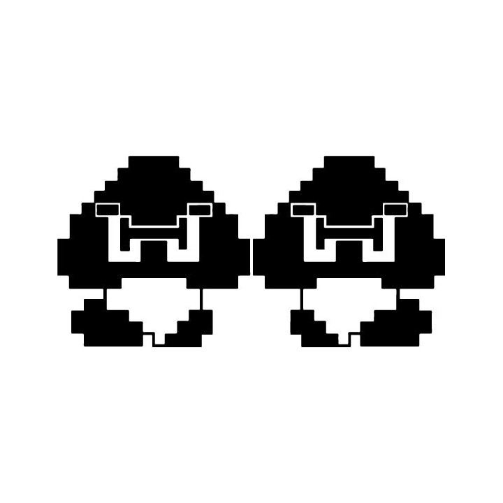 Goomba Stickers – Super Mario Bros Retro Decals (2-Pack)