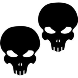 Halo Extermination Skull Stickers – Multi-Kill Decals (2-Pack)