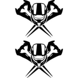 Halo Master Chief Helmet Stickers – Spartan 117 Decals (2-Pack)