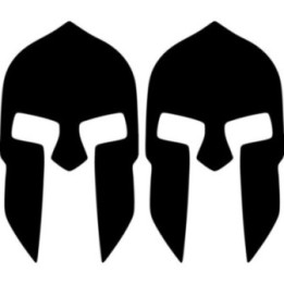 Spartan Helmet Stickers – Molon Labe Warrior Decals (2-Pack)