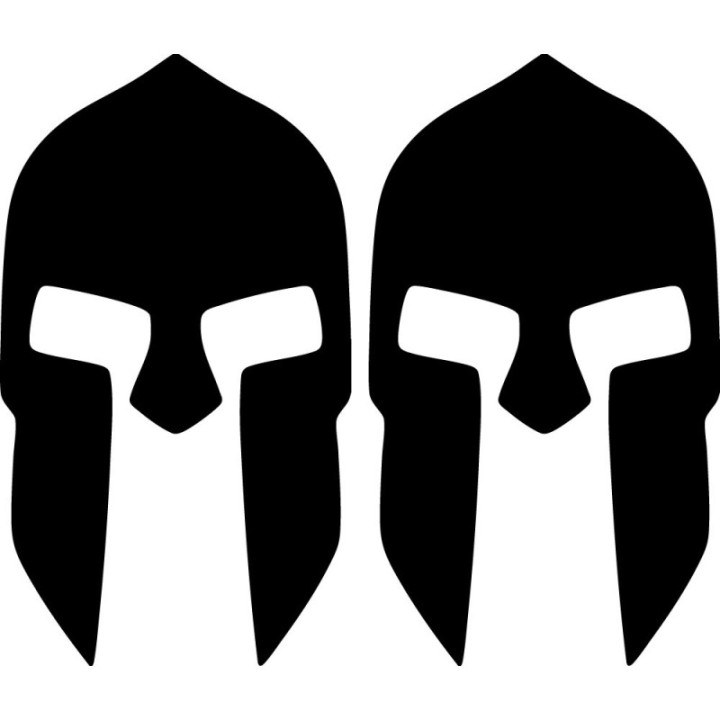 Spartan Helmet Stickers – Molon Labe Warrior Decals (2-Pack)