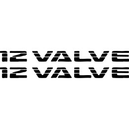 12 Valve Stickers – Engine Badge Car Decals (2-Pack)