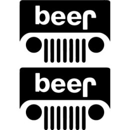 Buy Beer Jeep Parody Decal Sticker Online