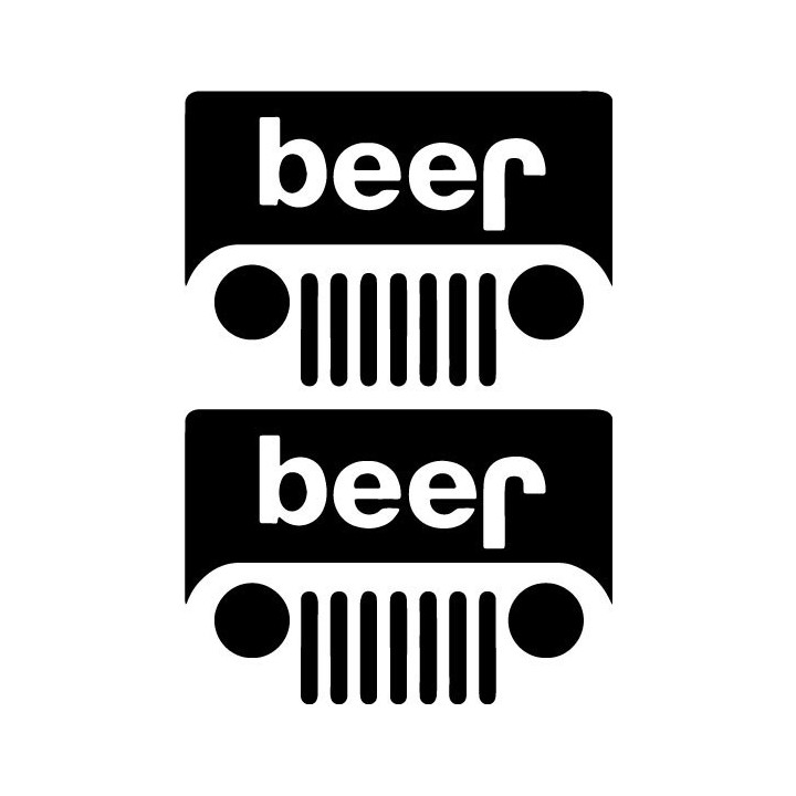 Buy Beer Jeep Parody Decal Sticker Online