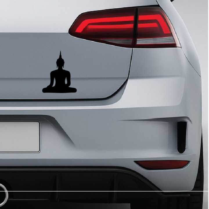Buddha Silhouette Stickers – Zen Meditation Decals (2-Pack)