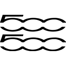 Buy Fiat 500 2007 Logo Vector Aftermarket Decal Sticker Online