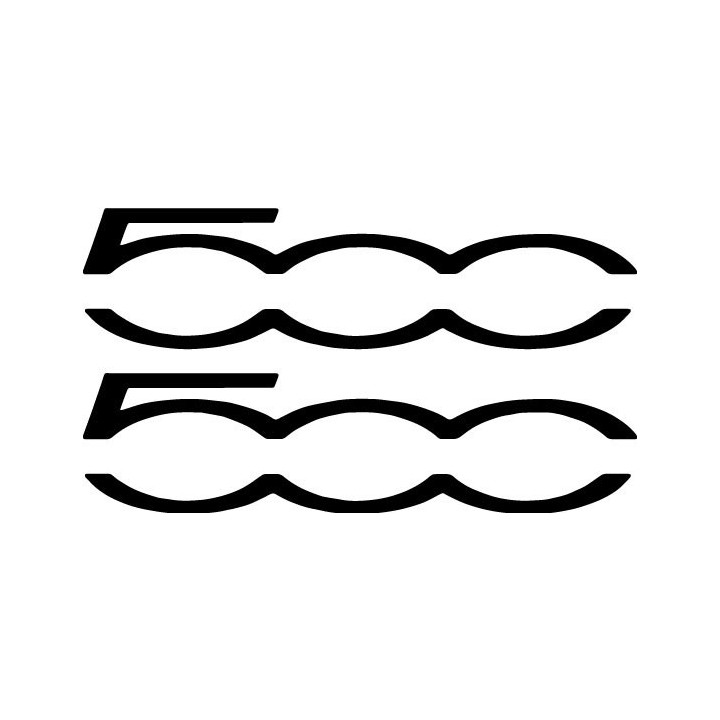 Buy Fiat 500 2007 Logo Vector Aftermarket Decal Sticker Online