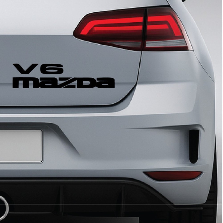 Mazda V6 Stickers – Sport Engine Badge Decals (2-Pack)