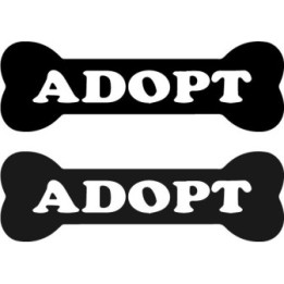 Buy Adopt Dog Love Bone Decal Sticker Online