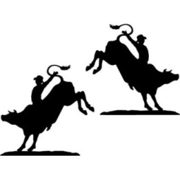 Bull Riding Stickers – Rodeo Cowboy Western Decals (2-Pack)
